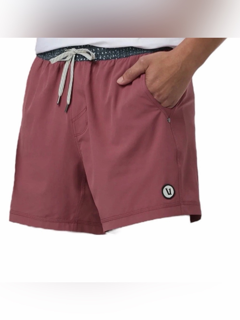 Vuori NWT KORE LINED SHORT 5” Saltwater Red/Grey Size XXL